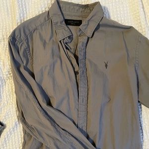 Allsaints Men’s long sleeve button up shirt size Medium